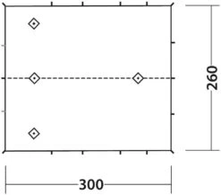 Robens Track Tarp, 300x260cm, Dunkelgrün -Günstiges Robens Geschäft 115464 0 11