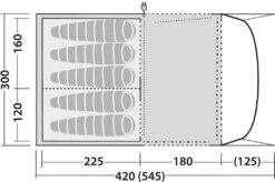 Robens Wolf Moon TC 5XP Tunnelzelt, 5-Personen, 300x545cm, Sandfarben/grün -Günstiges Robens Geschäft 115472 0 11