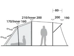 Robens Wolf Moon TC 5XP Tunnelzelt, 5-Personen, 300x545cm, Sandfarben/grün -Günstiges Robens Geschäft 115472 0 12