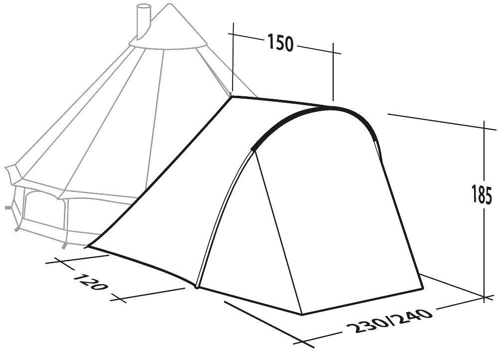 Robens Tipi Extension PRS Vorbau, 240x120cm, Dunkelgrün 7 Robens Tipi Extension PRS Vorbau, 240x120cm, Dunkelgrün – Bild 7