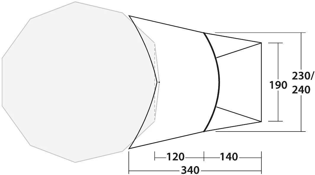 Robens Tipi Extension PRS Vorbau, 240x120cm, Dunkelgrün 8 Robens Tipi Extension PRS Vorbau, 240x120cm, Dunkelgrün – Bild 8
