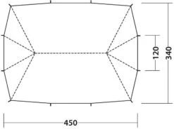 Robens Twin Summit Shelter PRS Tarp, 340x450cm, Dunkelgrün -Günstiges Robens Geschäft 115475 0 11