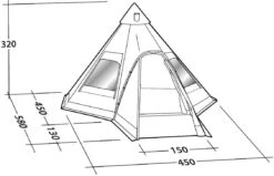 Robens Kiowa Tipi-Zelt, 10-Personen, 580x450cm, Beige -Günstiges Robens Geschäft 56406 5