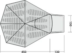 Robens Kiowa Tipi-Zelt, 10-Personen, 580x450cm, Beige -Günstiges Robens Geschäft 56406 6