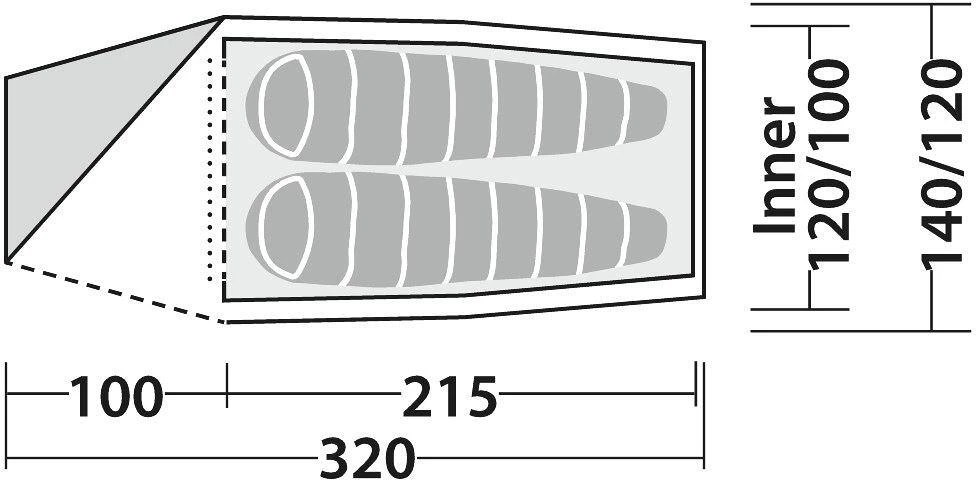 Robens Creek 2 Tunnelzelt, 2-Personen, 320x140cm, Grün 10 Robens Creek 2 Tunnelzelt, 2-Personen, 320x140cm, Grün – Bild 10