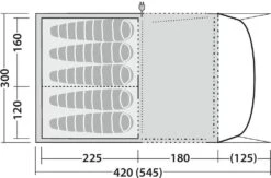 Robens Wolf Moon 5XP Tunnelzelt, 5-Personen, 545x300cm, Sandfarben/grün -Günstiges Robens Geschäft 82035 11