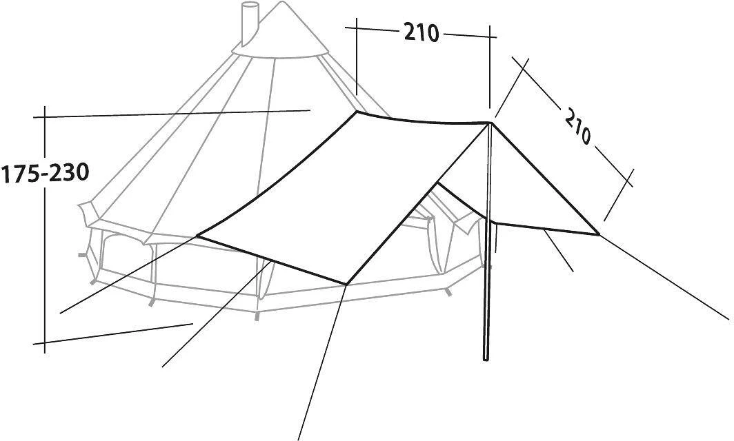 Robens Universal Tarp, 420x210cm, Khaki 3 Robens Universal Tarp, 420x210cm, Khaki – Bild 3
