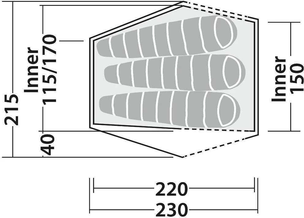 Robens Chaser 3XE Tunnelzelt, 3-Personen, 230x215cm, Dunkelgrün 10 Robens Chaser 3XE Tunnelzelt, 3-Personen, 230x215cm, Dunkelgrün – Bild 10