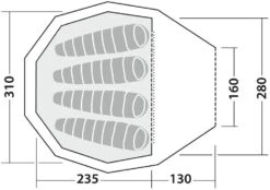 Robens Green Cone TP Tipizelt, 4-Personen, 310x365cm, Dunkelgrün -Günstiges Robens Geschäft 95332 0 6