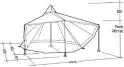 Robens Chinook Ursa PRS Tipizelt, 8-Personen, 425x425cm, Dunkelgrün -Günstiges Robens Geschäft 95335 0 10