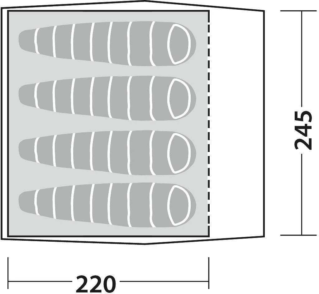 Robens Yukon Shelter Firstzelt, 4-Personen, 245x285cm, Khaki 11 Robens Yukon Shelter Firstzelt, 4-Personen, 245x285cm, Khaki – Bild 11
